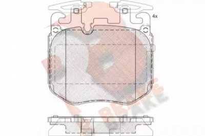 R BRAKE rb2265 -  Комплект тормозных колодок, дисковый тормоз